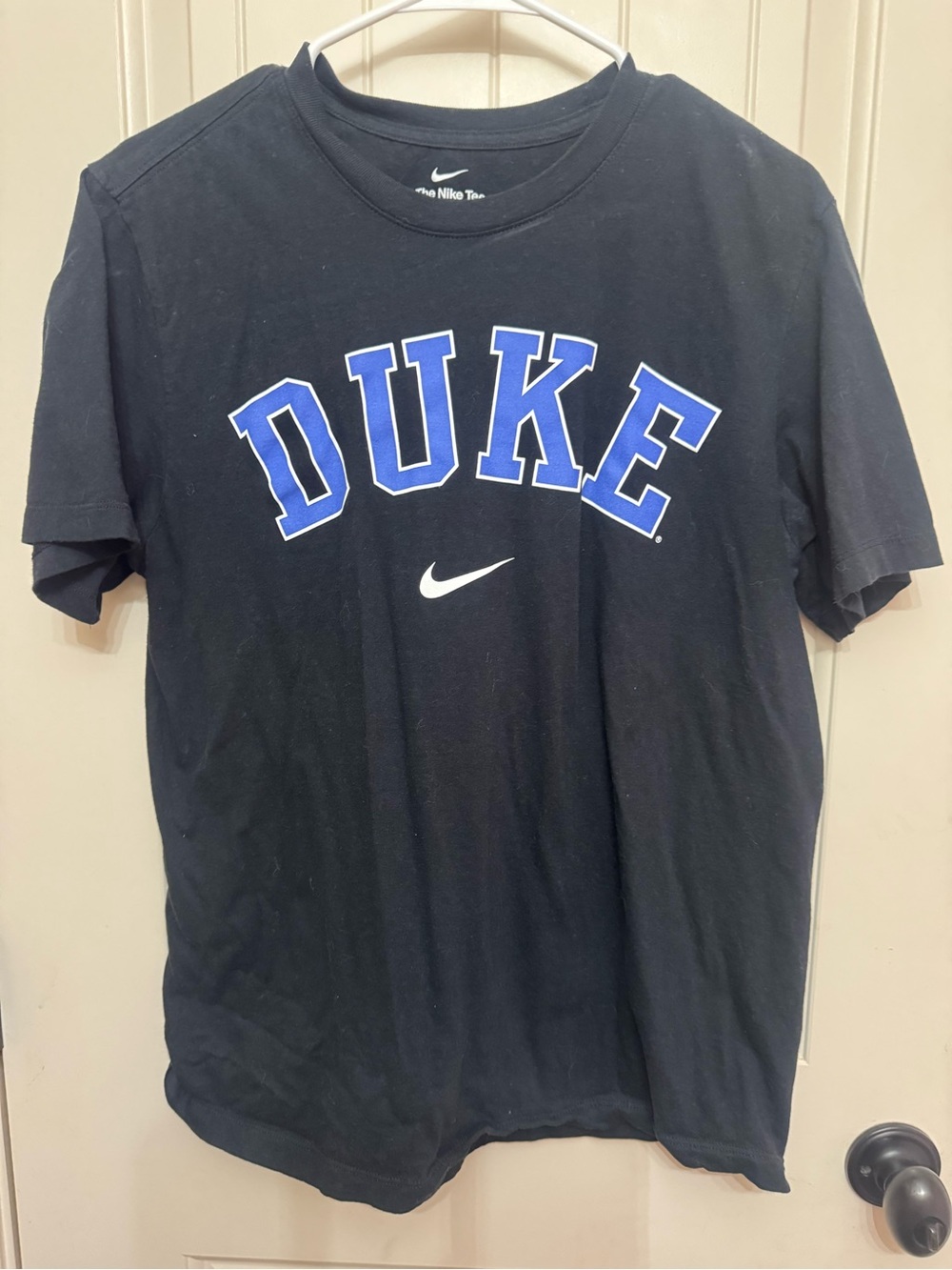 Nike Black Duke Short-Sleeve T-Shirt with Blue Logo